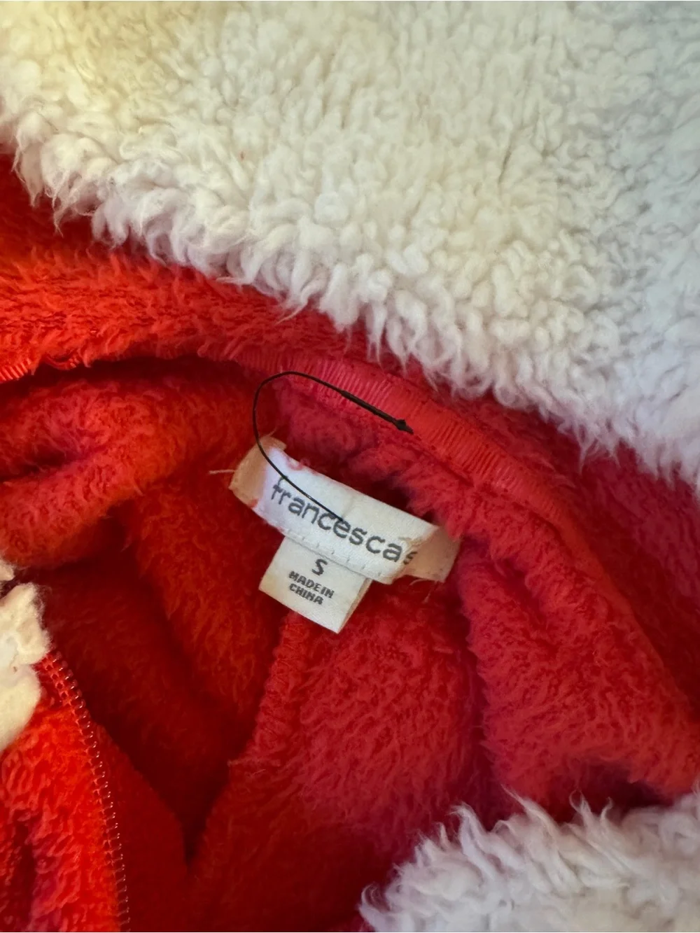 Francesca's Red Santa Hooded Onesie